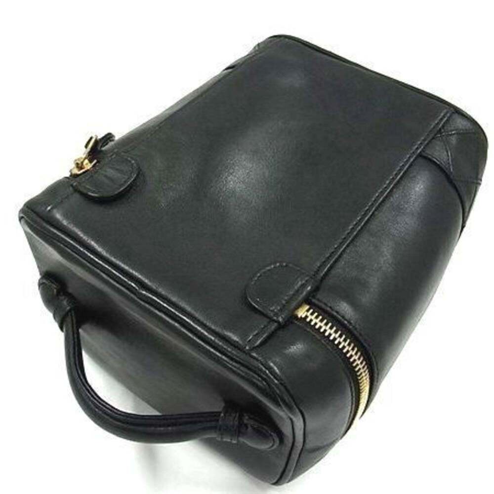 CHANEL Black Lambskin Leather Logo Vanity Bag - Picture 3 of 8